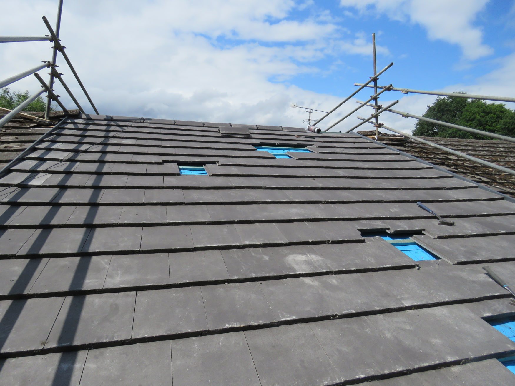 Natural slate roof repair in Truro