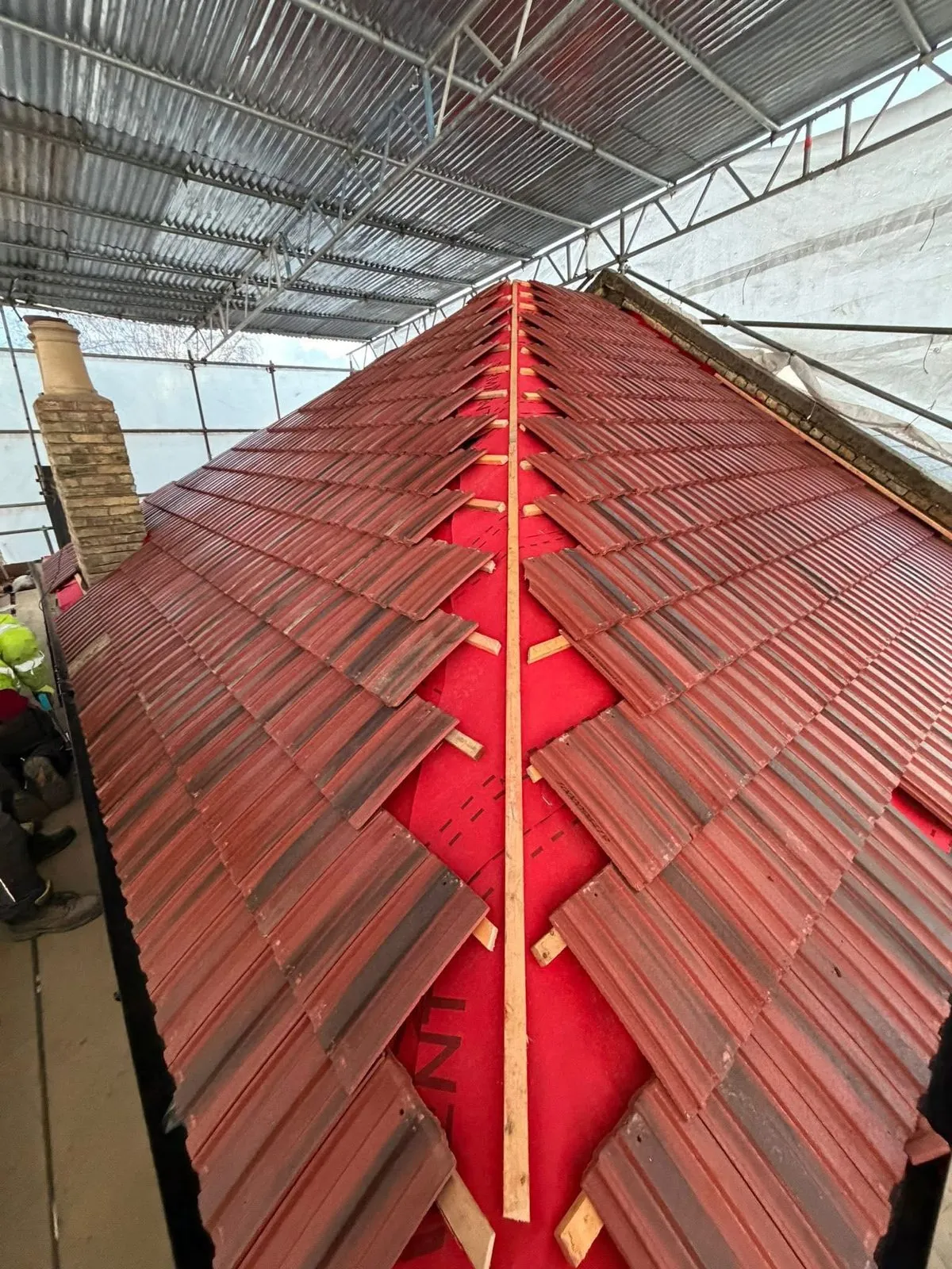 Complete roof replacement with new clay tiles in Truro
